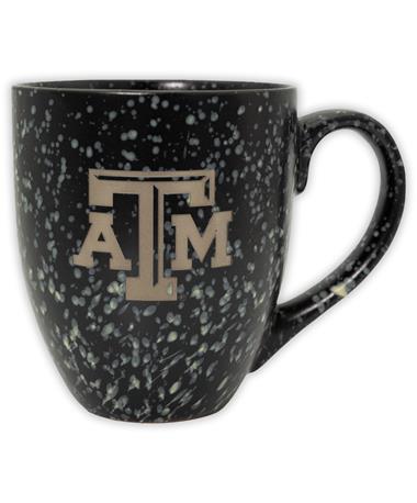 Texas A&M Black and Gray Speckled Bistro Mug