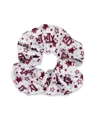 Texas A&M Maroon And White Beveled ATM Star Print Scrunchie