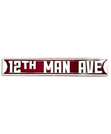 12th Man Ave Street 3D Sign
