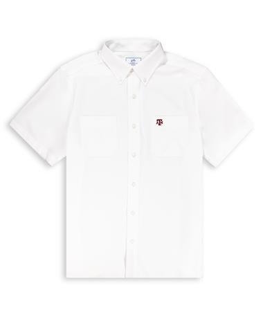 Texas A&M Southern Tide The Dock Short Sleeve Button Down