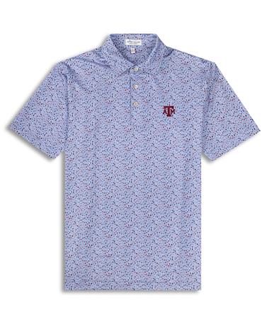 Texas A&M Peter Millar Deco Cocktails Performance Jersey Polo