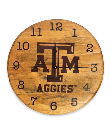 Texas A&M Aggies Barrel Clock