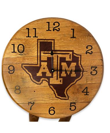 Texas A&M Lonestar Barrel Clock