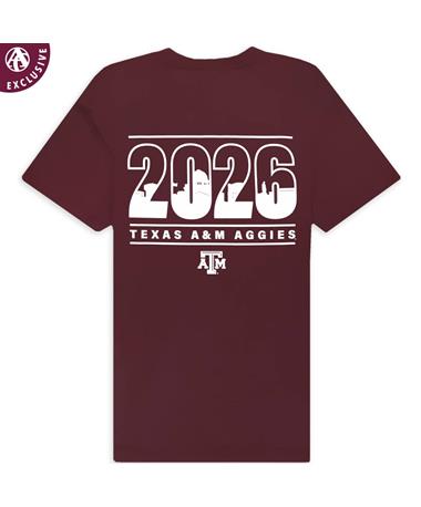 Texas A&M Aggies Maroon 2026 Skyline T-Shirt