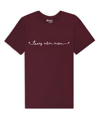 Texas A&M Simple Cursive Mom T-Shirt