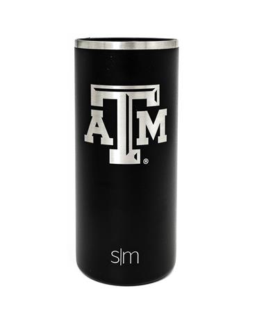 Texas A&M Black Ranger Slim Can Cooler