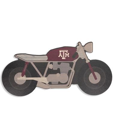 Texas A&M Motorcycle Cutout Sign
