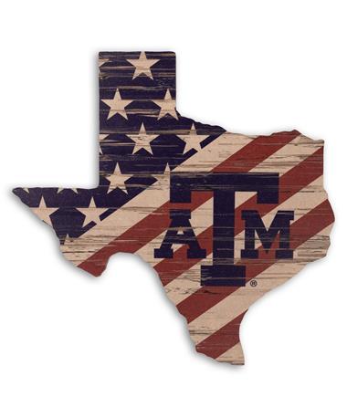 Texas A&M American Flag State Sign