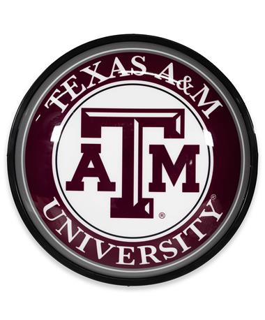 Texas A&M Round Slimeline Lighted Wall Sign