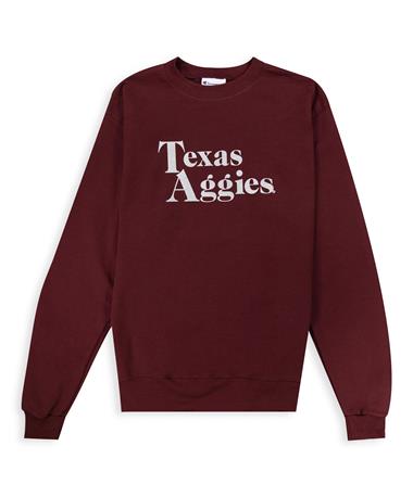 Texas A&M Aggies Champion Shimmery Sweatshirt