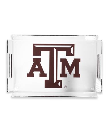 Texas A&M Beveled Logo Decorative Tray
