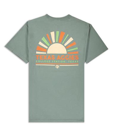 Texas Aggies Sunset T-Shirt Green