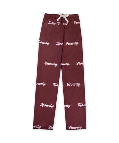 Maroon Howdy Crafted Pajama Pants