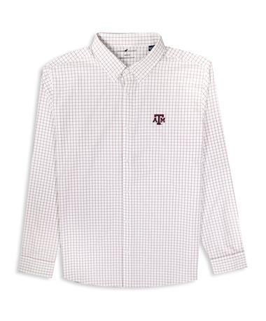 Texas A&M Tattersale Long Sleeve Button Down