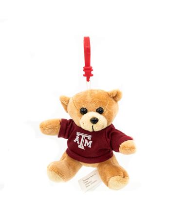 Texas A&M Beveled ATM Brown Teddy Bear Keychain