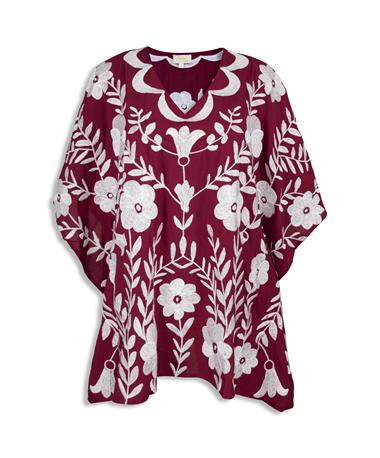 Porter Poncho Embroidered Top
