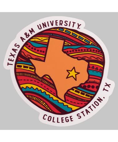 Texas A&M University Pattern Texas Dizzler Sticker