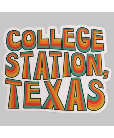 College station Texas Multi Dizzler Sticker