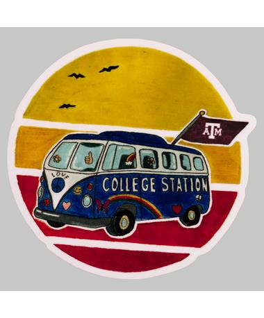 Texas A&M Bus Dizzler Sticker