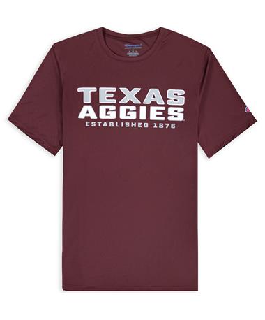 Texas A&M Aggies Est. 1876 Maroon Champion Athletic Tee