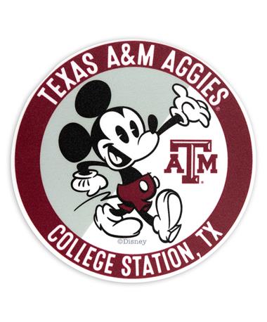 Texas A&M Aggies Swagger Mickey Sticker