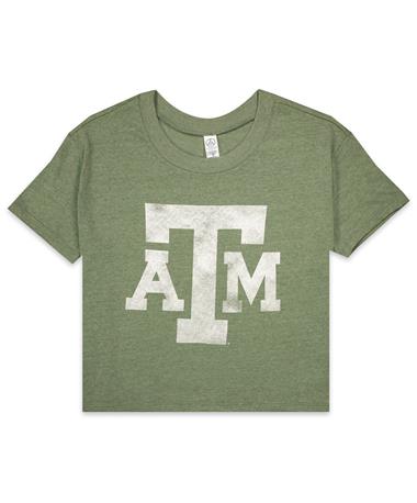 Texas A&M Headliner Forest Green Cropped Tee