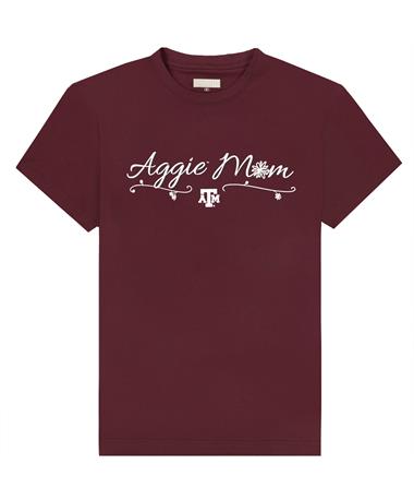 Texas A&M Aggies Floral Heart Script T-Shirt