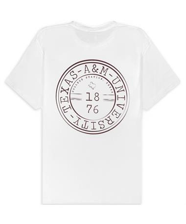 Texas A&M Type Writer White Stamp T-shirt
