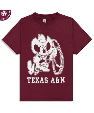 Texas A&M Cowboy Mickey Youth T-Shirt