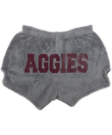 Texas A&M Aggies Fluffy Gray Shorts