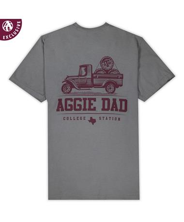 Texas A&M Gray Aggie Dad Truck T-Shirt