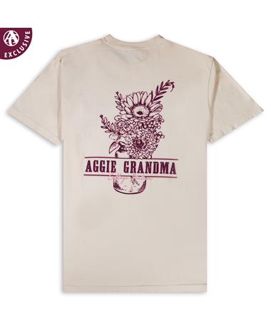 Texas A&M Aggies Grandma Jar of Flowers Ivory T-Shirt