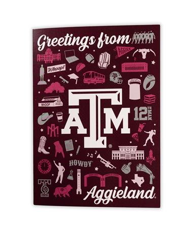 Texas A&M Greeting from Aggieland Card
