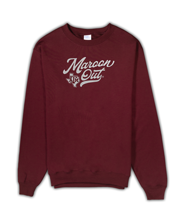 Texas A&M Embroidered Maroon Out Sweatshirt