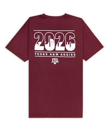 Texas A&M Aggies 2026 Skyline Maroon T-Shirt
