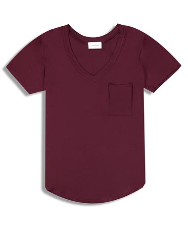 Maroon Rayon Pocket Blouse Shirt