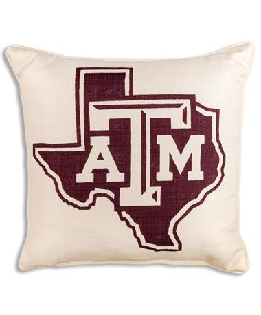 Texas A&M Grunge Lonestar Throw Pillow