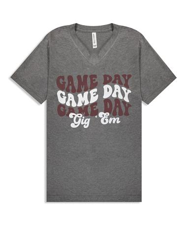 Game Day Gig 'Em Grey T-Shirt