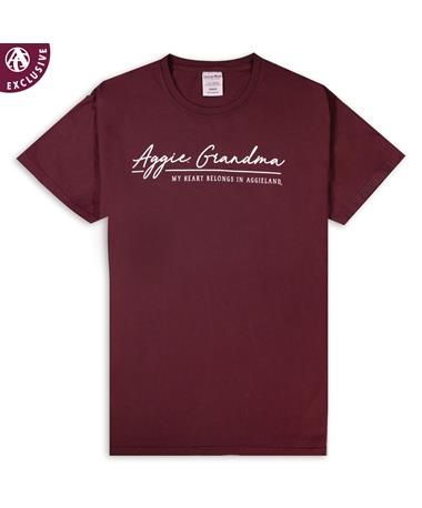 Texas A&M Aggie Grandma Heart Belongs In Aggieland T-Shirt