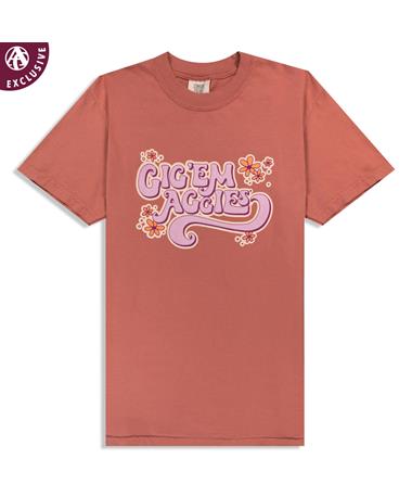 Texas A&M Floral Gig 'Em Aggies T-Shirt