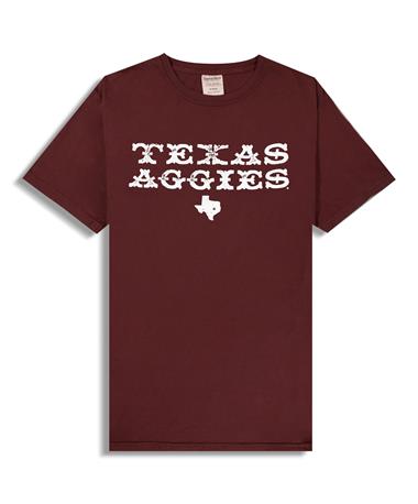 Texas A&M Aggies Maroon Western T-Shirt