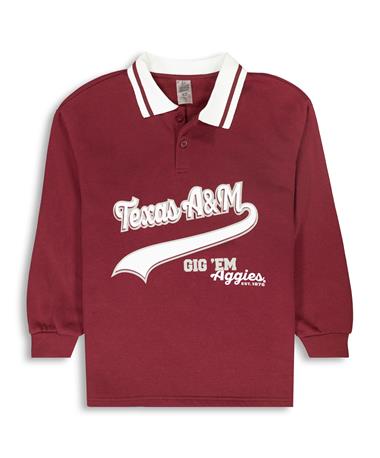 Texas A&M Happy Hour Knit Collared Pullover