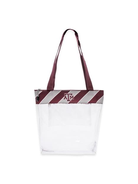 Desden Texas A&M Clear Gameday Stadium Tote Bag ONE Bag Front and Back Shown 