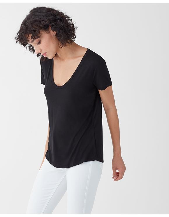 TOP DEEP U NECK WHITE | Gibbons