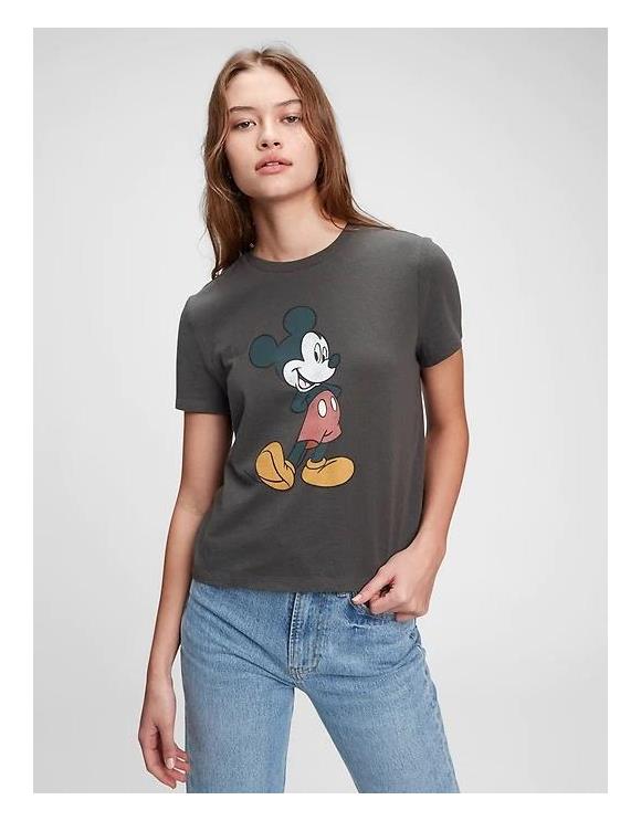 Dis Ss Shrunken Tee Gr Mickey Mouse Gibbons
