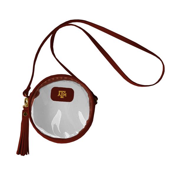 Texas A&M Jon Hart Maroon Clear Luna Crossbody WINE Aggieland Outfitters