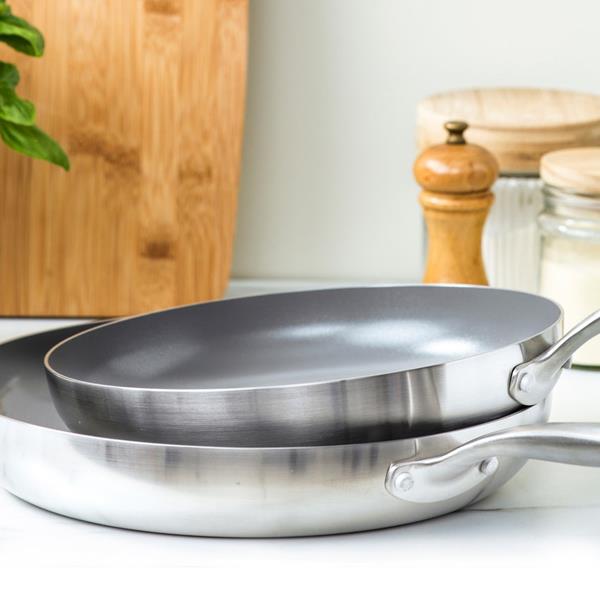 GP CHATHAM SS NON STICK 2 PC FRY PAN SET STAINLESS STEEL | Gibbons