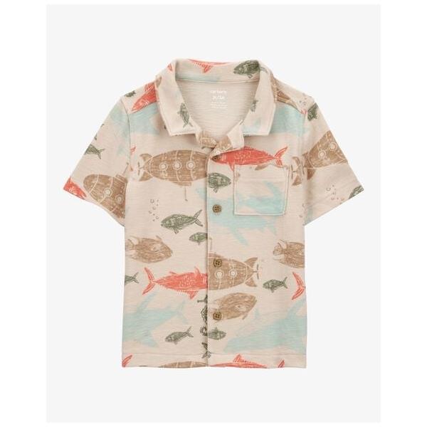 SS BUTTON DOWN FISH MULTI | Gibbons
