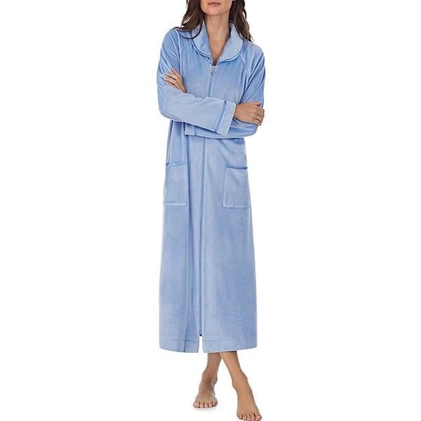 50IN L/S/ ZIPVELOUR ROBE PERI | Gibbons