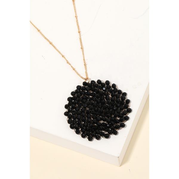 CHAIN W/BEADED DISC BLACK | Gibbons